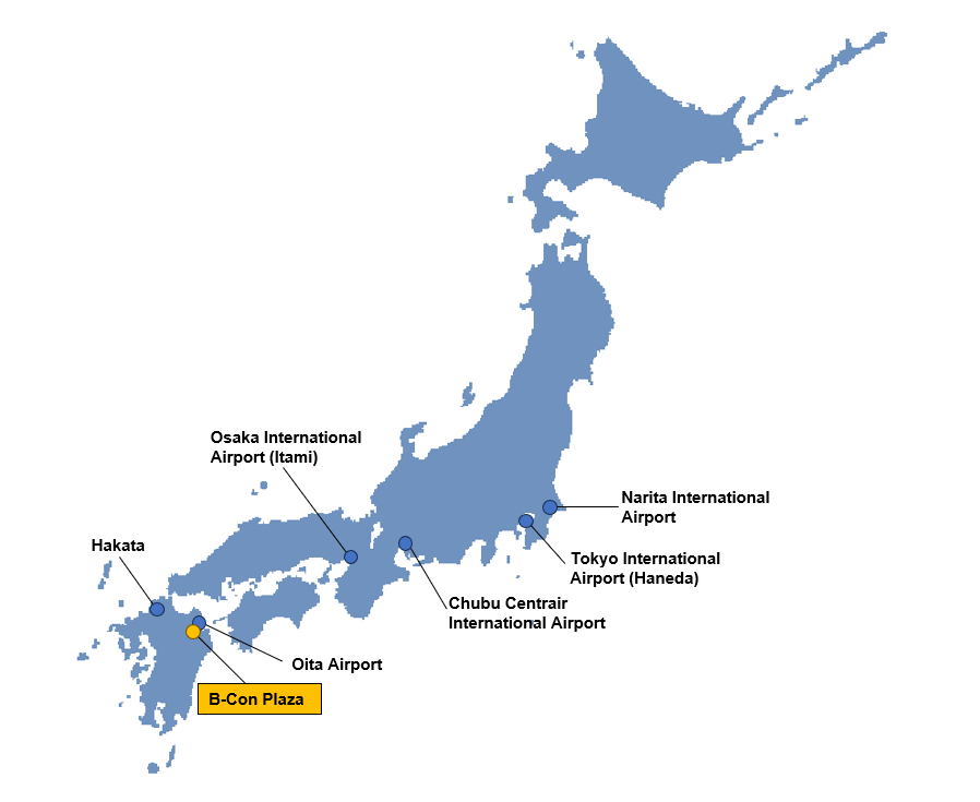Japan access map